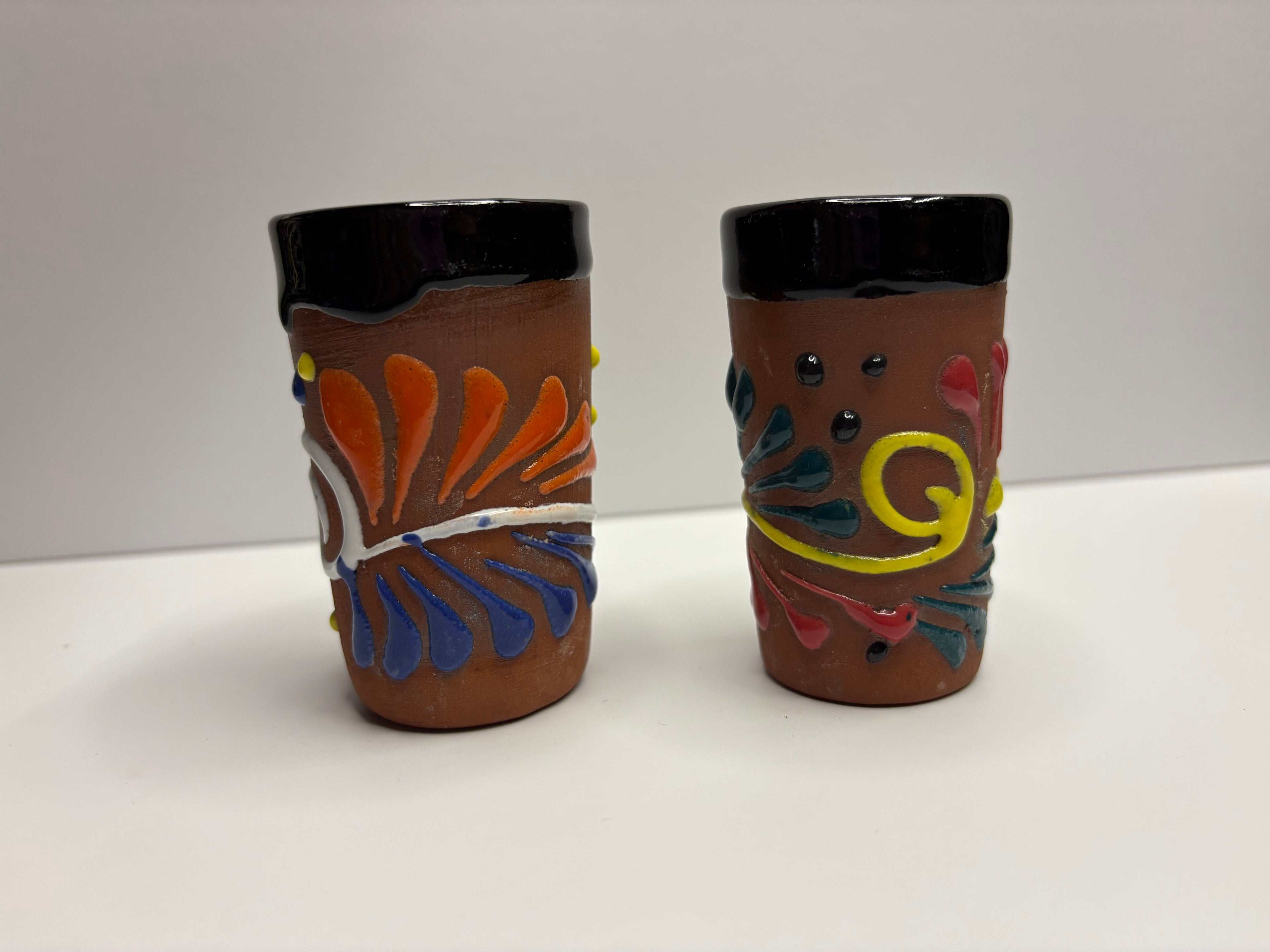 Terracotta shot glass set