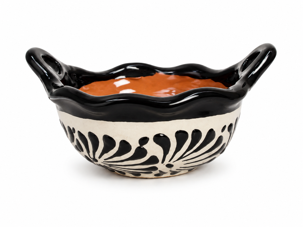 Black/cream Small Salsa Bowl