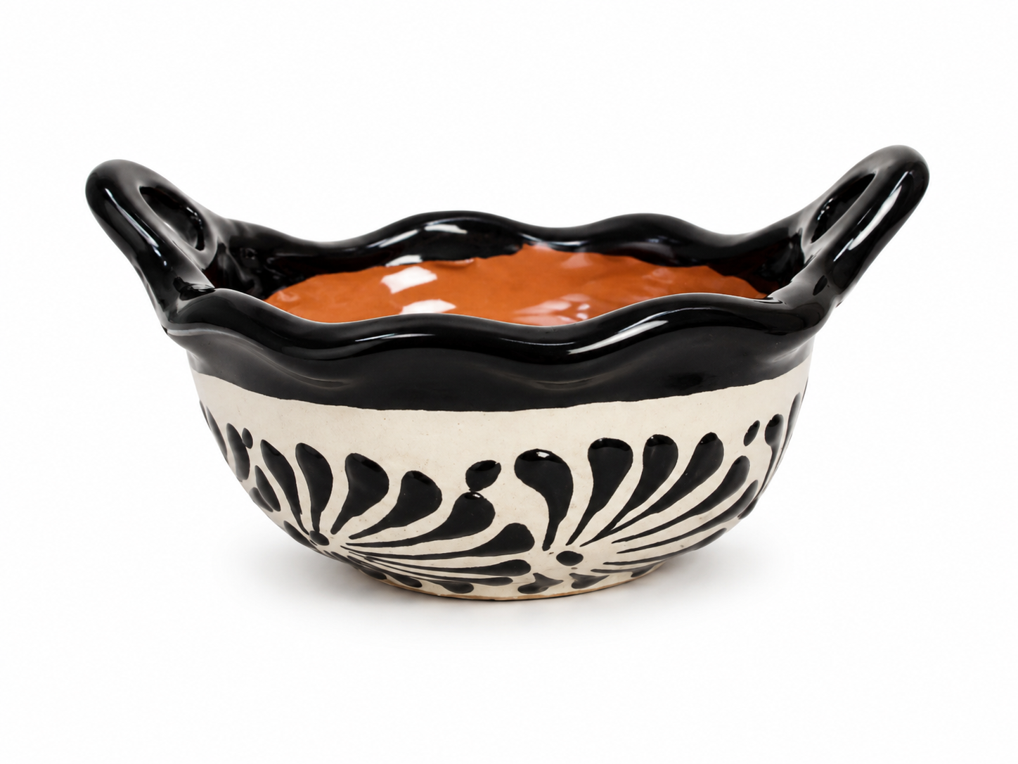 Black/cream Small Salsa Bowl