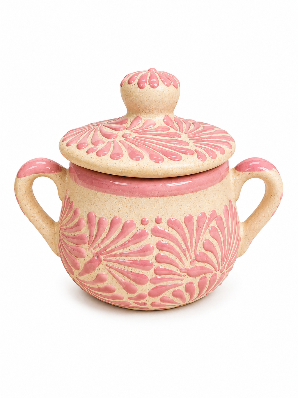 Pink Espiga Sugar Bowll