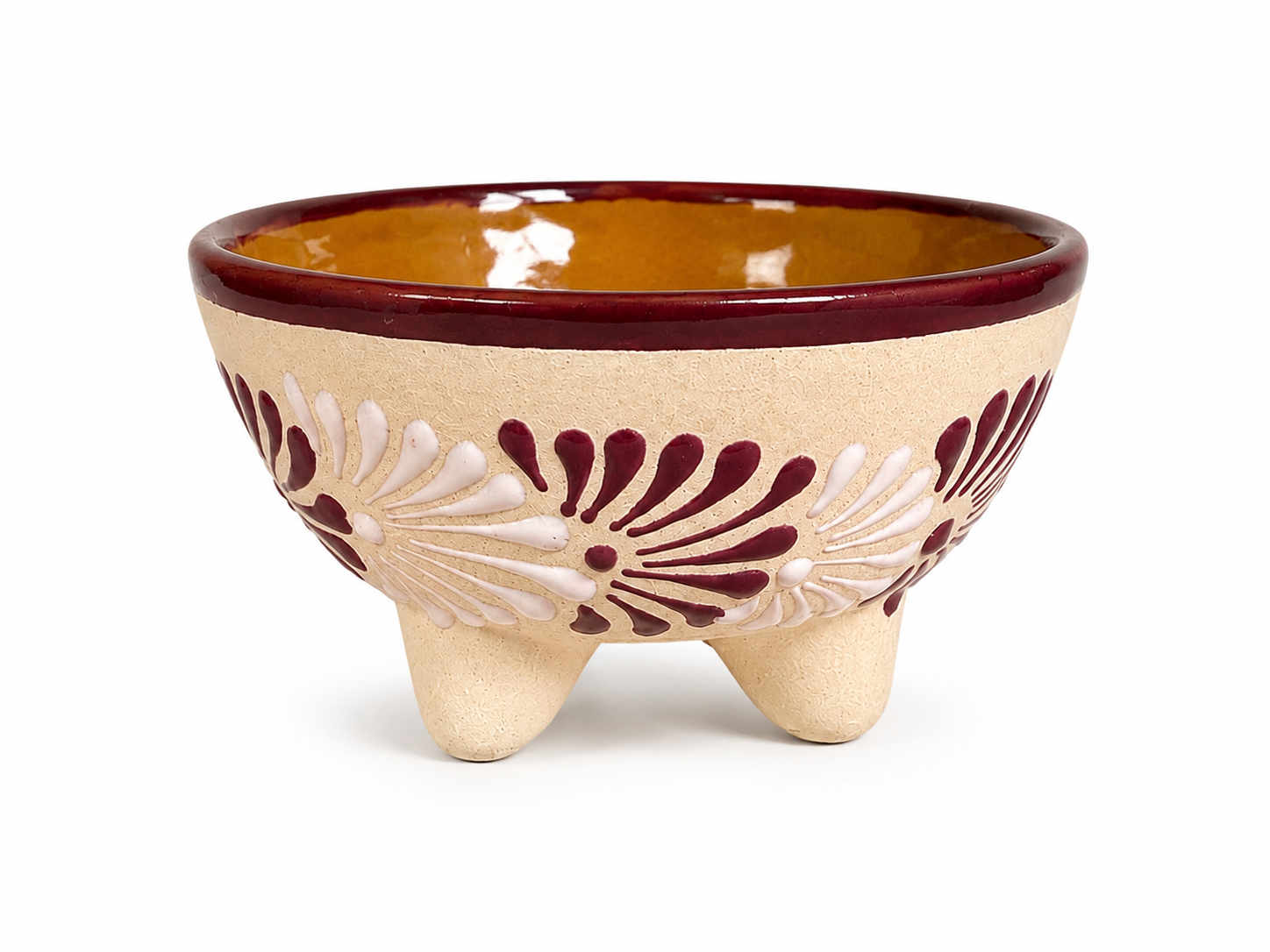 Burgundy Molcajete Salsa Bowl