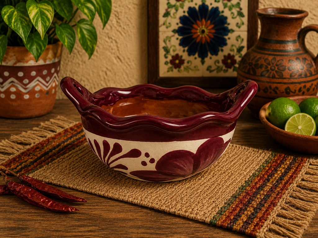 Burgundy Small Salsa Bowl