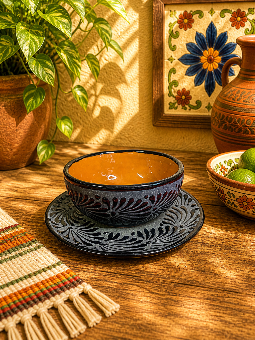 Black Espiga Plate