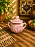 Pink Espiga Sugar Bowll