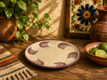 Burgundy Espiga Plate