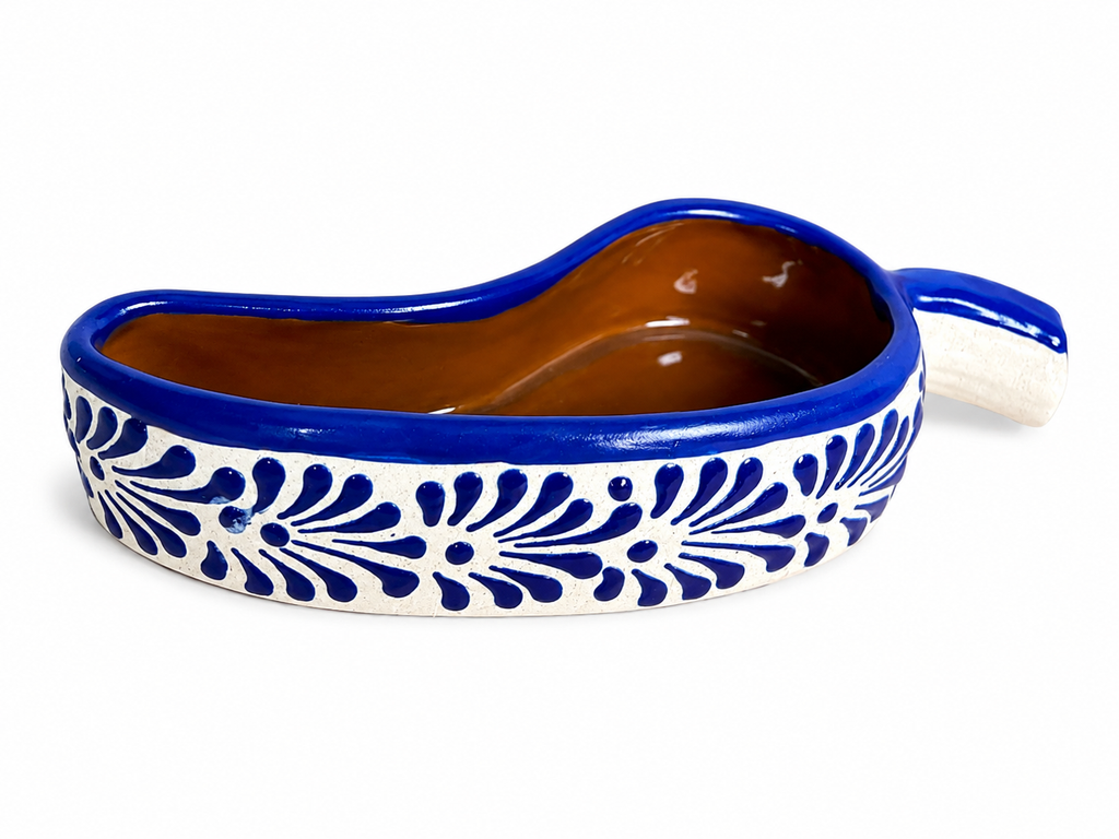 Blue jalapeño salsa bowl