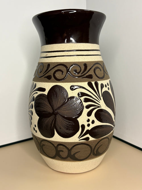 Talavera Flower Vase-brown