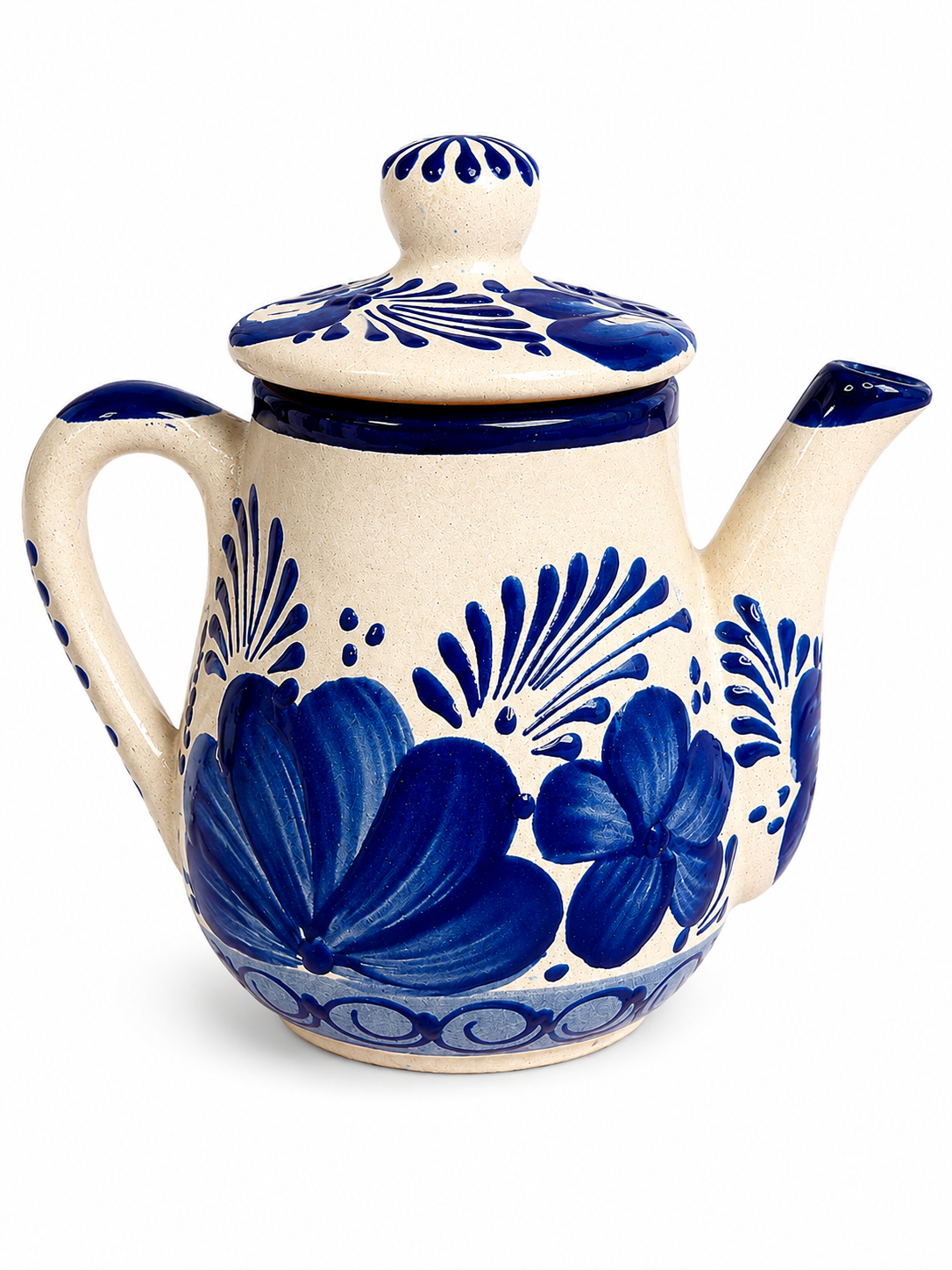Blue Floral Teapot