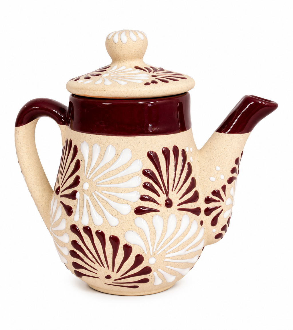 Burgundy Espiga Teapot