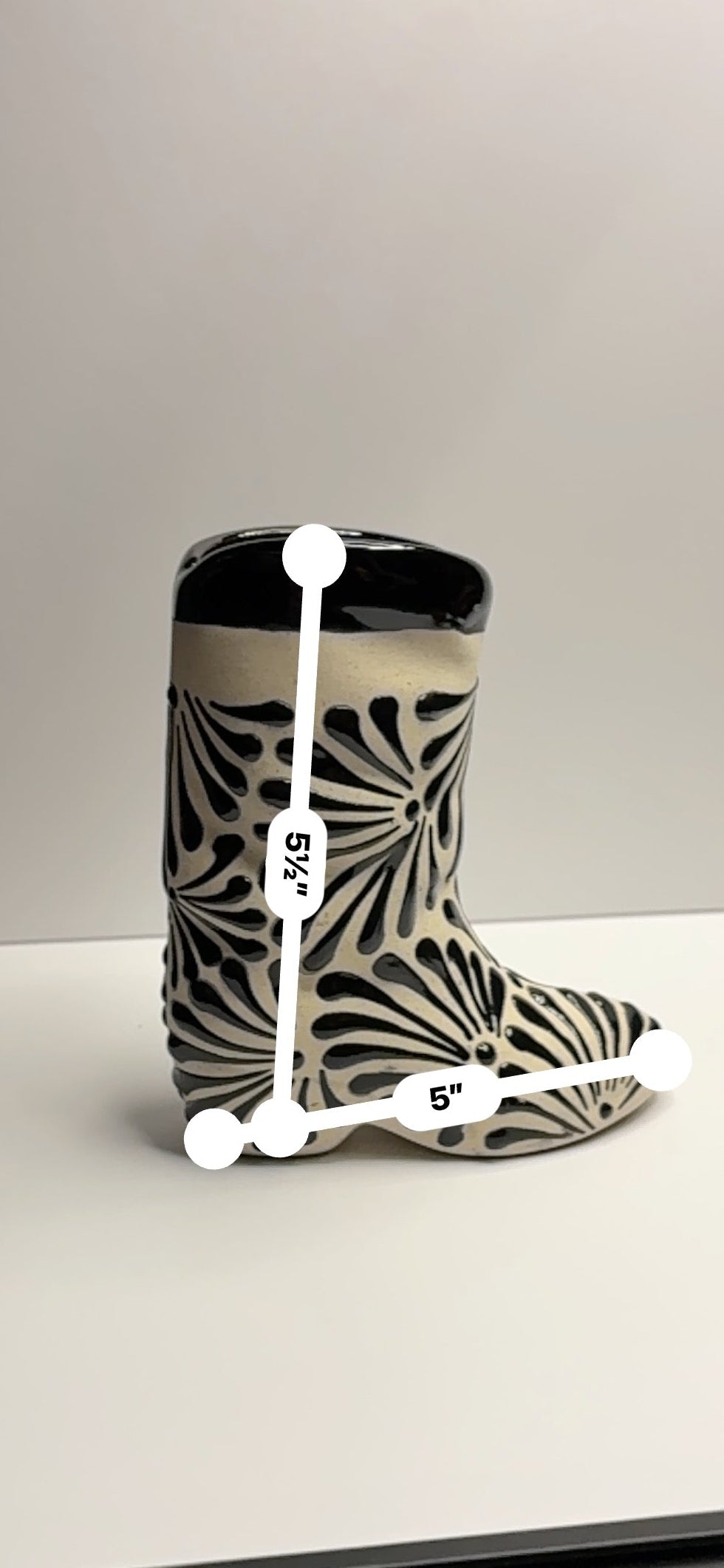 Talavera boot style decor