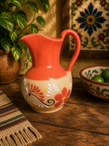Orange Floral Pitcher