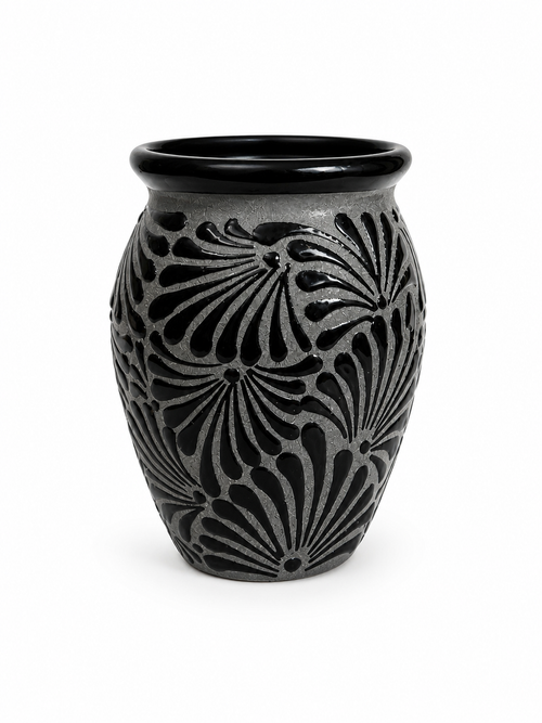 Black Espiga flower vase