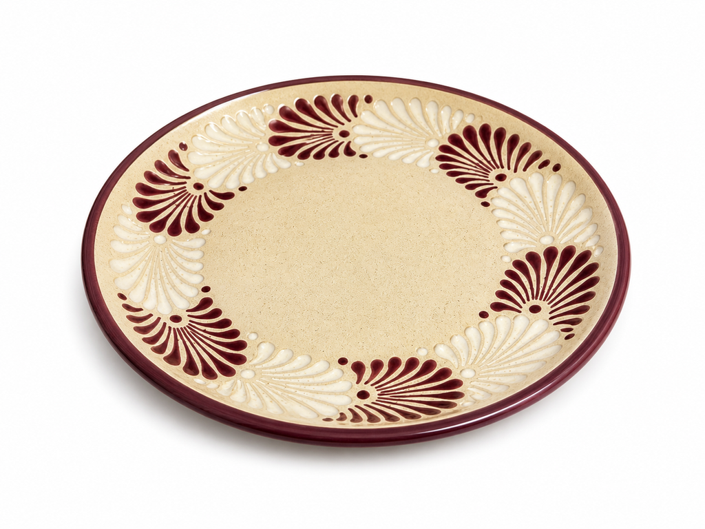 Burgundy Espiga Plate