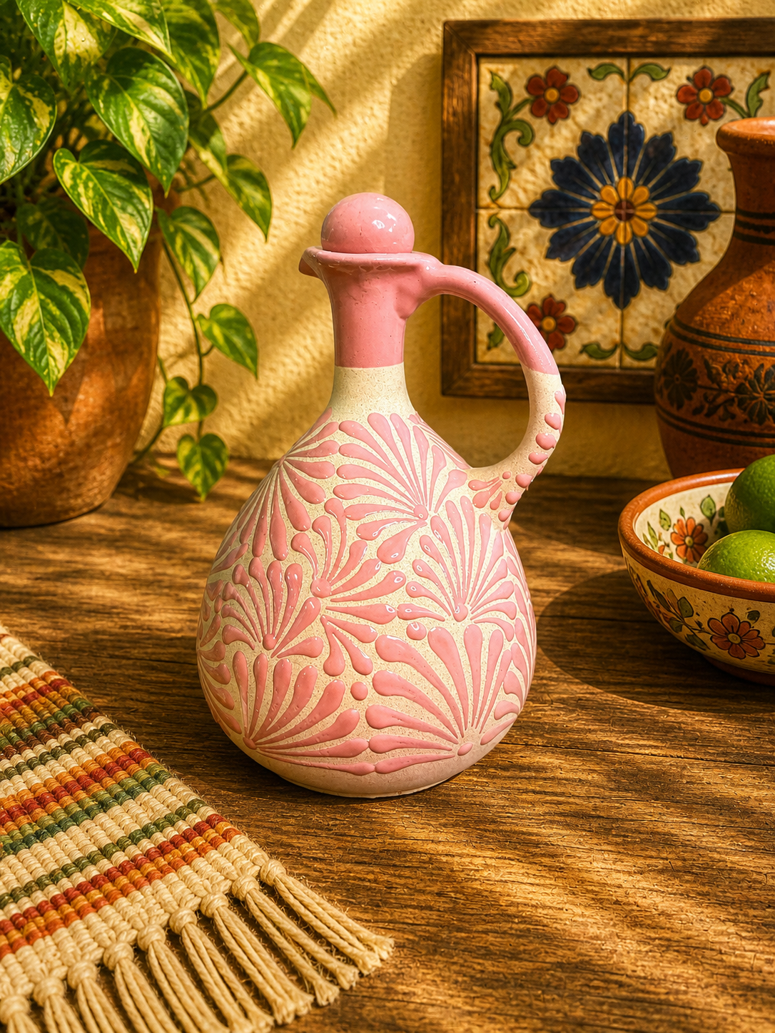 Pink Liquid Decanter
