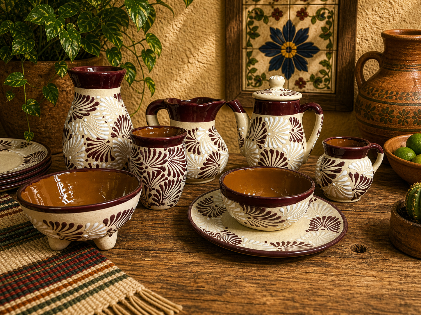 Burgundy Espiga Pitcher