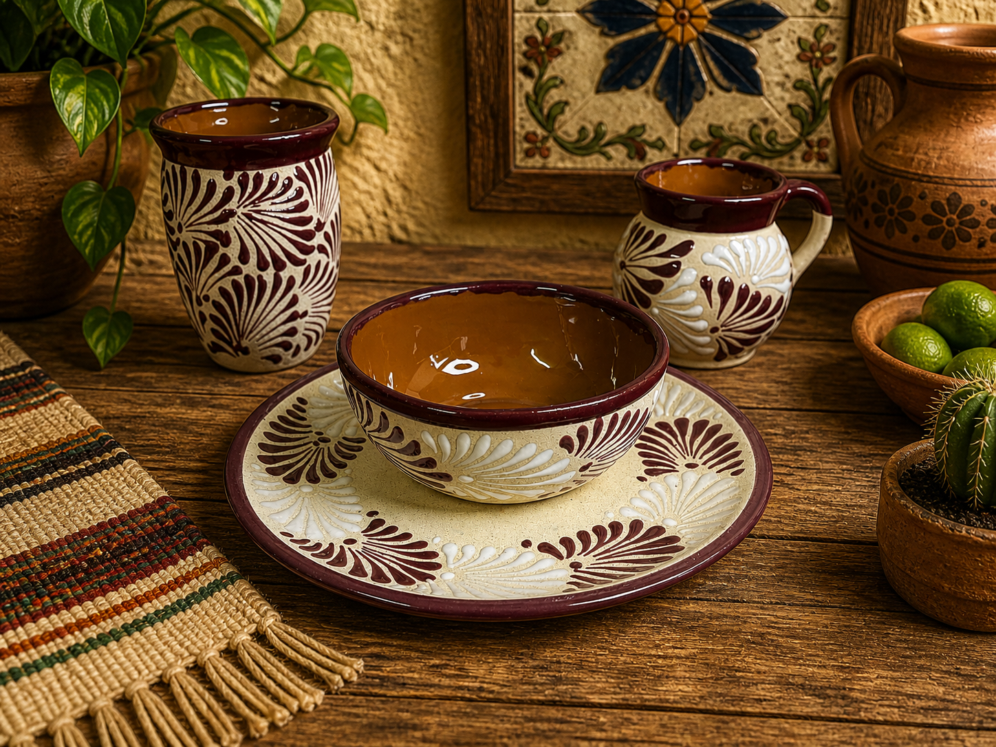 Burgundy Espiga Mug