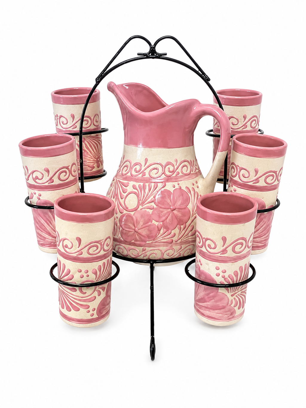 Pink Pitcher cup set