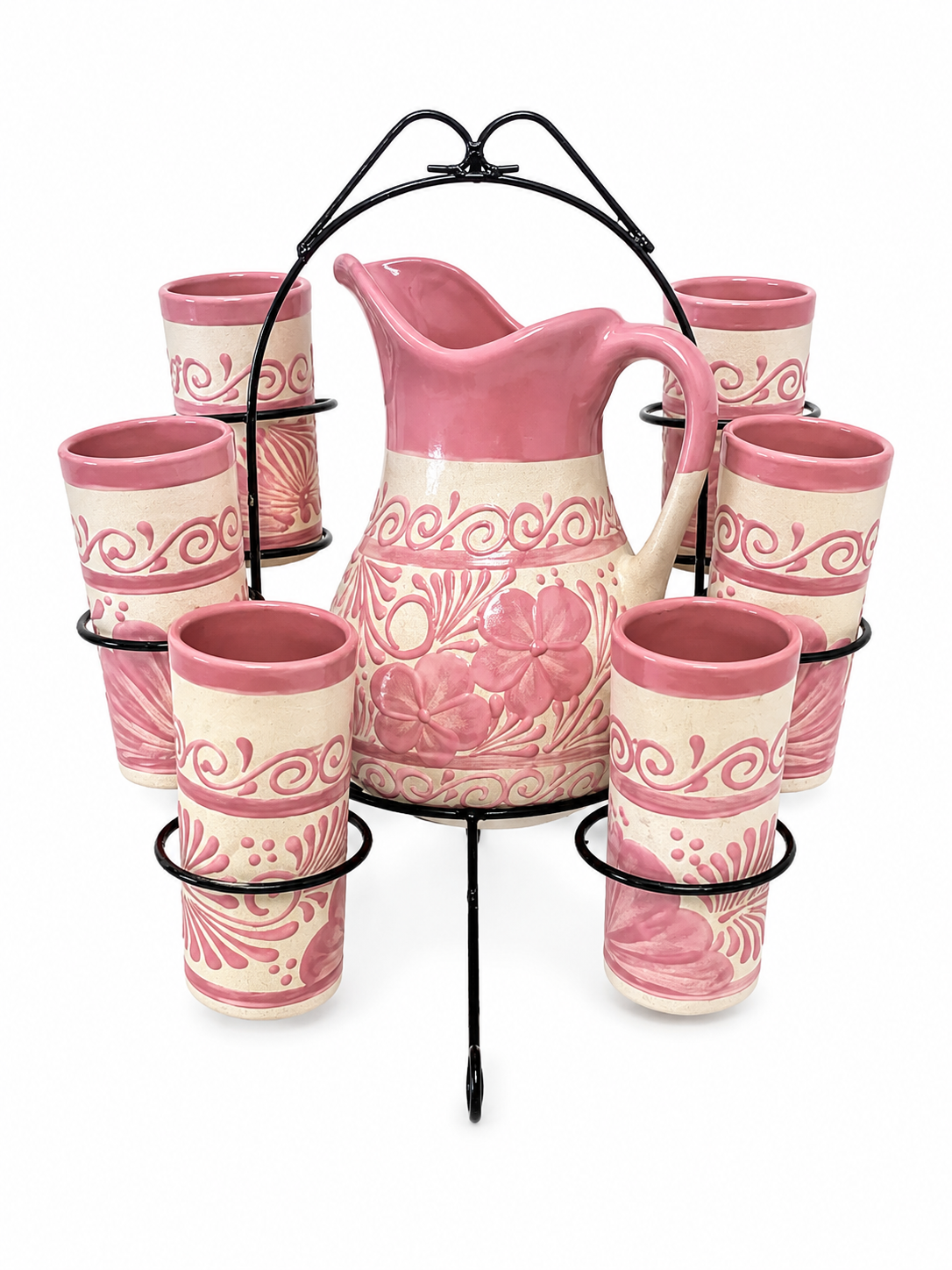 Pink Pitcher cup set