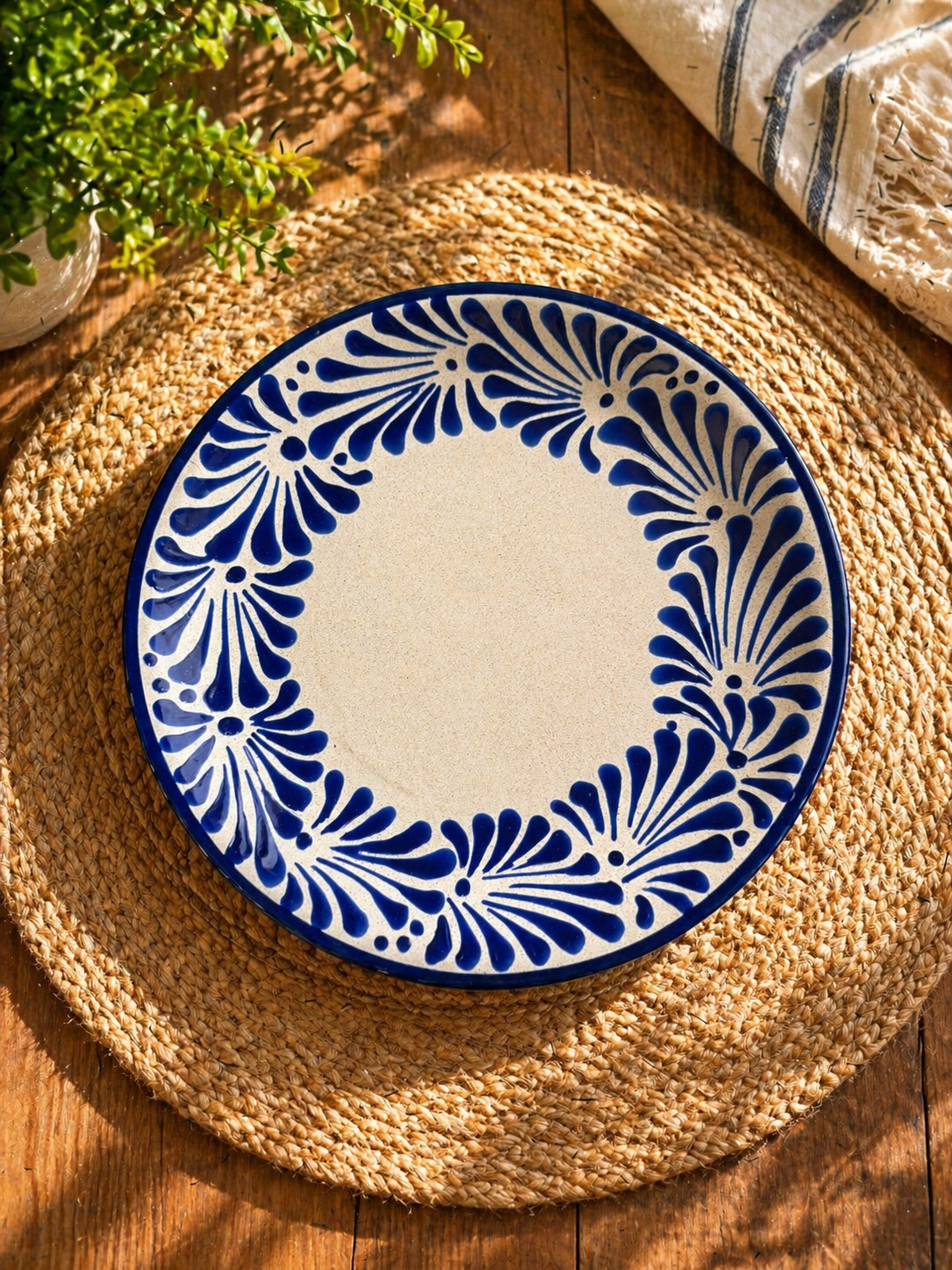 Blue Espiga plate