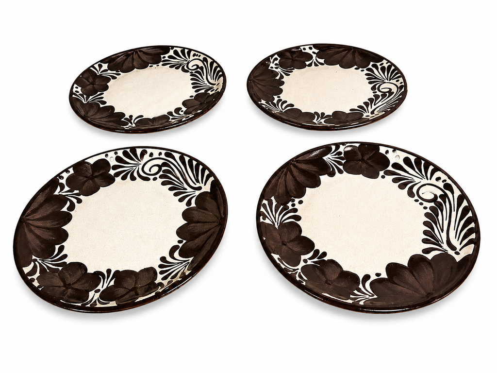 Brown Floral plate