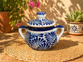 Blue Espiga sugar bowl