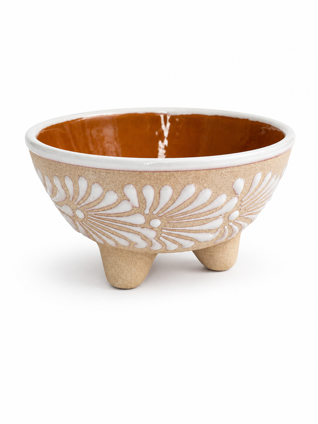 White Molcajete salsa bowl