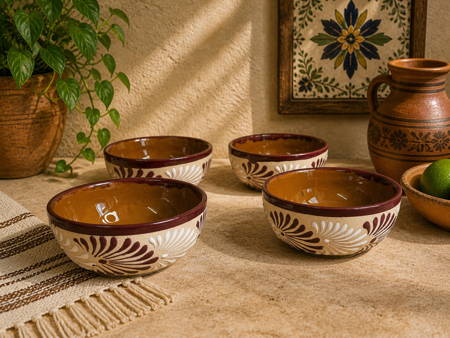 Burgundy Espiga Bowl