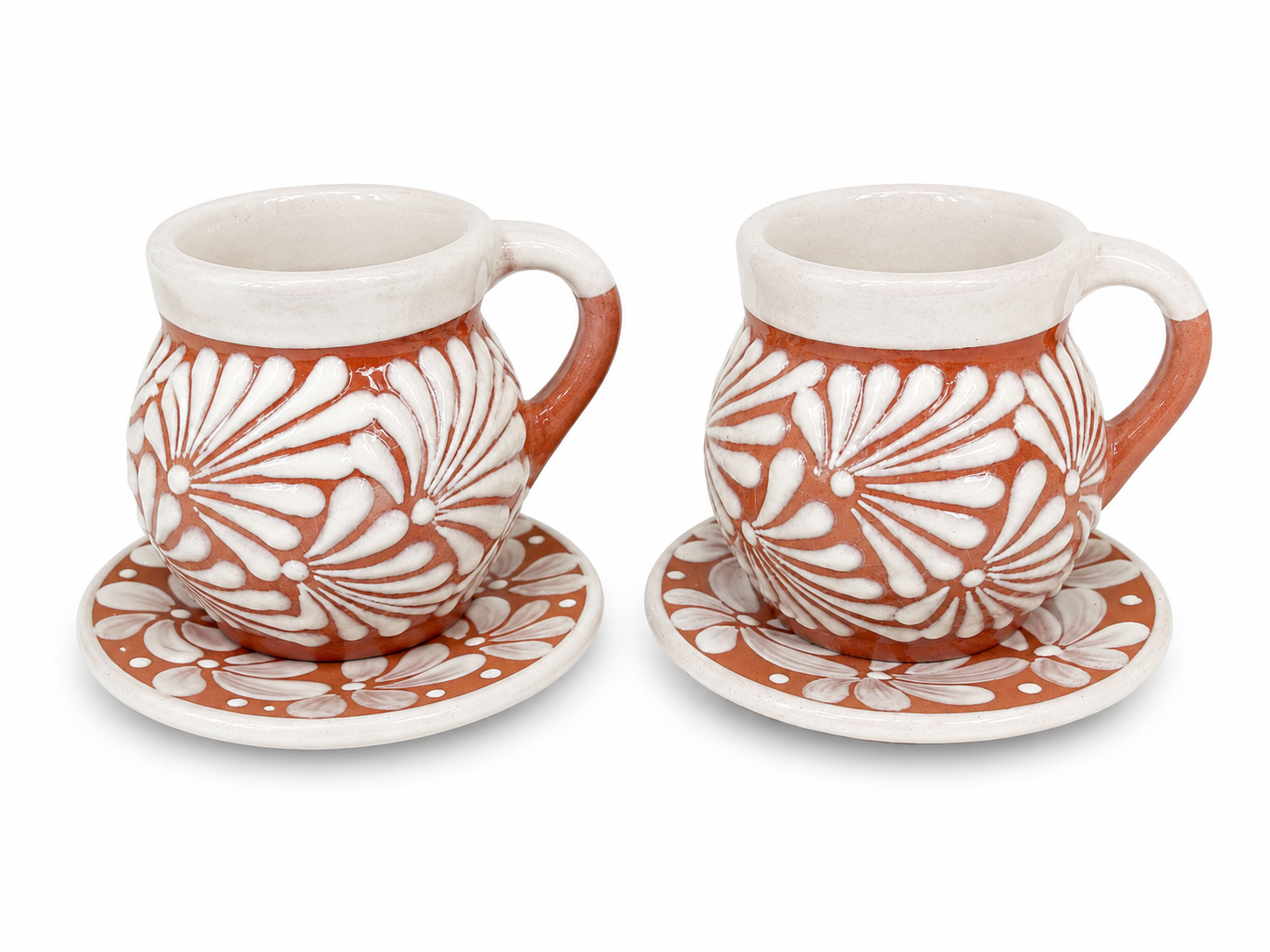 White barro Mug & Saucer