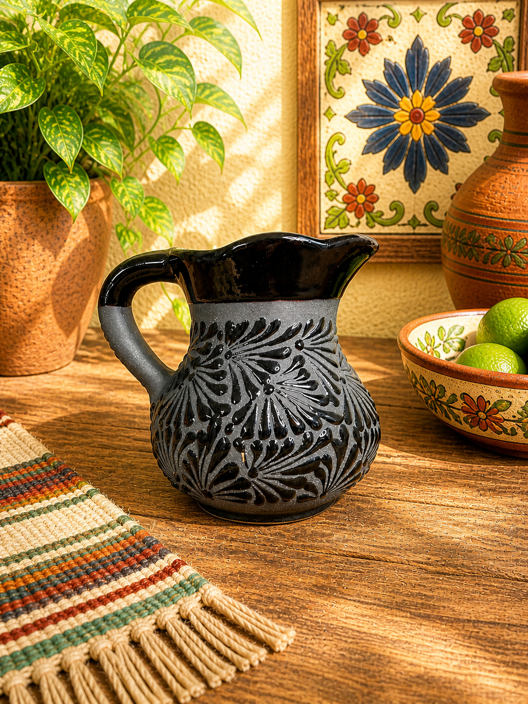 Black Espiga Pitcher