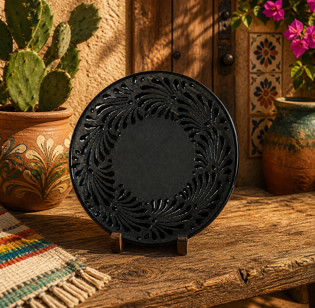 Black Espiga Plate