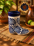 Blue Espiga Boot Vase